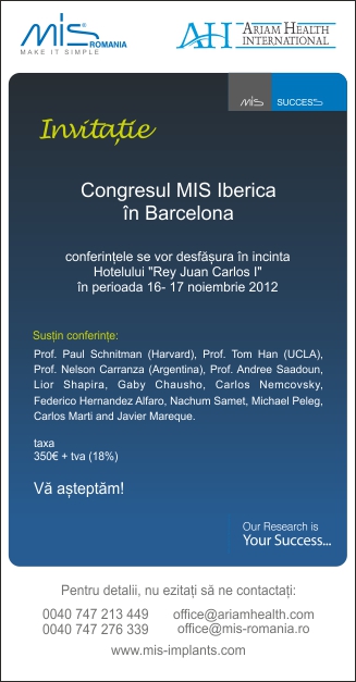 Invitatie Congres MIS Iberica 2012